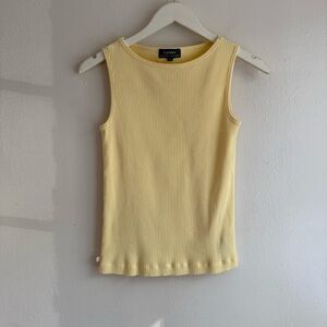 Ralph Lauren Yellow Ribbed Tank Top